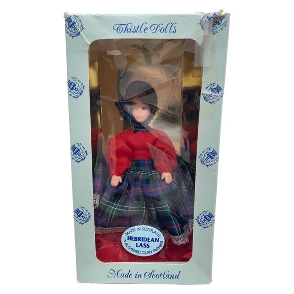 Thistle Dolls, Hebridean Lass in Authentic Clan Tartans, Made in Scotland - Picture 1 of 2